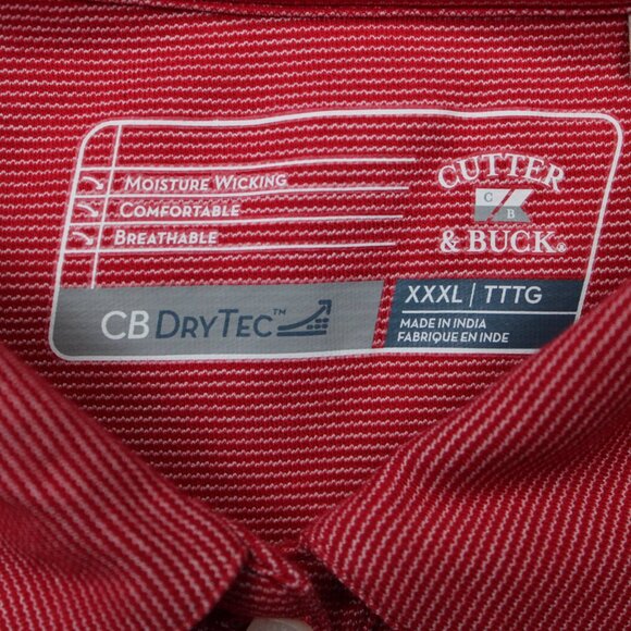 Cutter & Buck Polo Shirt Womens 3XL XXXL Red CBDryTec Pima Cotton/Micro Poly S/S - Picture 7 of 13